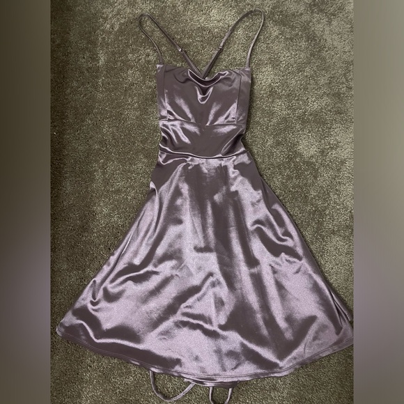 Windsor Satin Sleek Mini Dress - Picture 1 of 3